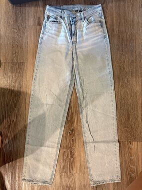 Light Blue Straight Leg Jeans